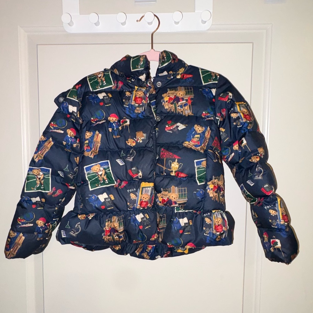 Polo by Ralph Lauren Kids Puffer Jacket - Navy with Polo Bear
